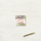 Paarse Wisteria Waterverf Mix Monogram Post-it® Notes (Op bureau)