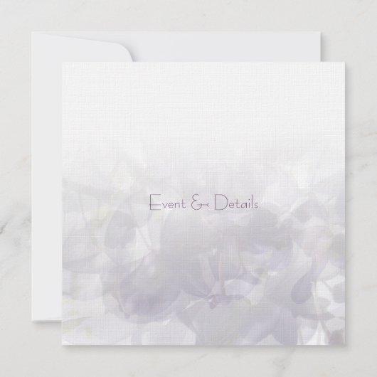 © Paarse Wisteria Whisper Wedding Invitting (Achterkant)