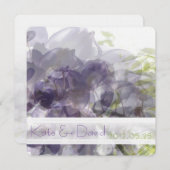 © Paarse Wisteria Whisper Wedding Invitting (Voorkant / Achterkant)