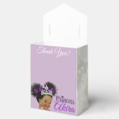 Paarse|Wit Afrikaans Prinses Koninklijk Baby showe Bedankdoosjes (Geopend)