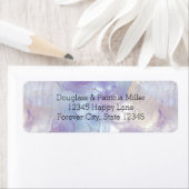  Paarse Wit Blauw Abstract Etiket (Insitu)