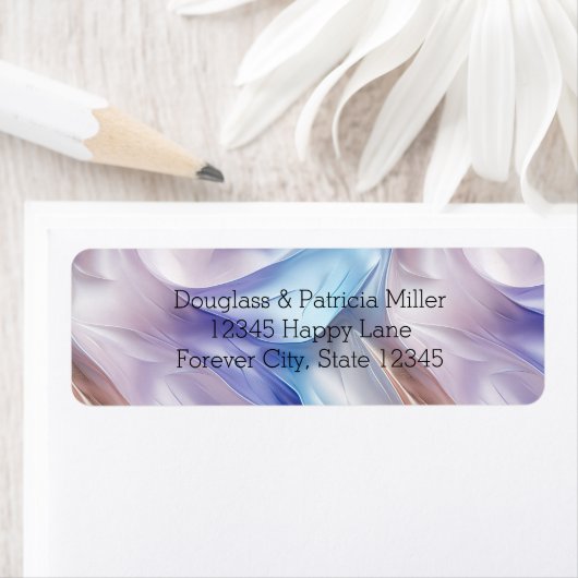 Paarse Wit Blauw Brons Etiket (Insitu)