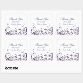 Paarse wit blauw dank u bruiloft gunst Labels (Vel)