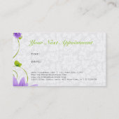 Paarse wit en groen ontwerp visitekaartje (Achterkant)
