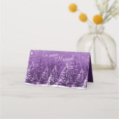 Paarse wit is het seizoen om te trouwen escort plaatskaartje (Achterkant)