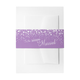 Paarse wit is het seizoen om te trouwen uitnodigingen wikkel
