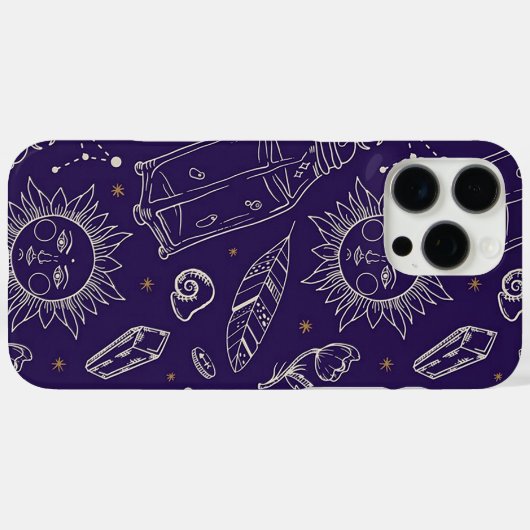 Paarse Witchy iPhone 16 Pro Max Hoesje (Achterkant (horizontaal))