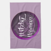 Paarse Witchy Woman Theedoek (Verticaal)