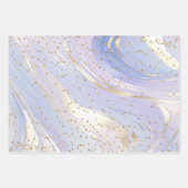 Paarse witgouden kerstboom glitz inpakpapier vel (Voorkant 3)