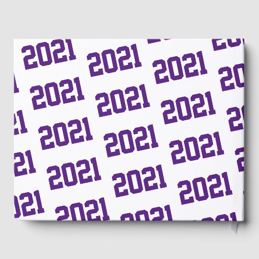 Paarse & Witte Afstudeerfeestklasse van 2024 Gastenboek (Achterkant)