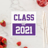 Paarse & Witte Afstuderen Klasse van 2024 Servet (Insitu)