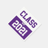 Paarse & Witte Afstuderen Klasse van 2024 Servet (Hoek)