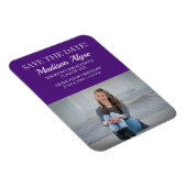 Paarse Witte Afstuderen van de Foto sparen de Magn Magneet (Rechterzijde)