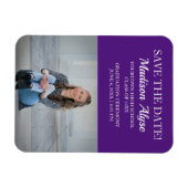 Paarse Witte Afstuderen van de Foto sparen de Magn Magneet (Horizontaal)