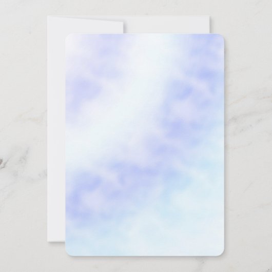 Paarse witte Aqua Blue Stropdas    kleurstofUitnod Kaart (Achterkant)