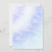 Paarse Witte Aqua Blue Tie dye Baby shower Kaart (Achterkant)