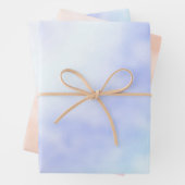 Paarse witte Aqua Blue Tie-kleurstof Inpakpapier Vel (In situ)