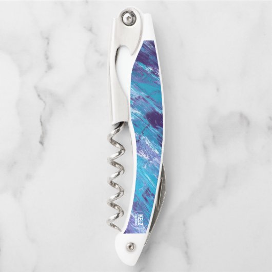 Paarse witte Aqua Kurkentrekker (Voorkant)