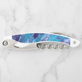 Paarse witte Aqua Kurkentrekker