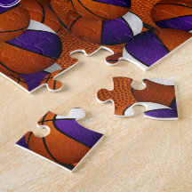 paarse witte basketbal team kleuren gepersonalisee