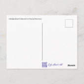Paarse & Witte Bearded Iris Briefkaart (Achterkant)