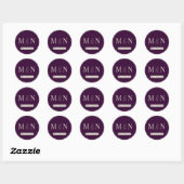 Paarse Witte Beste Vrienden Monogrammed Sticker (Vel)