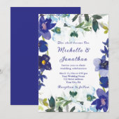 Paarse witte bijtende Christelijke bruiloft Kaart (Voorkant / Achterkant)