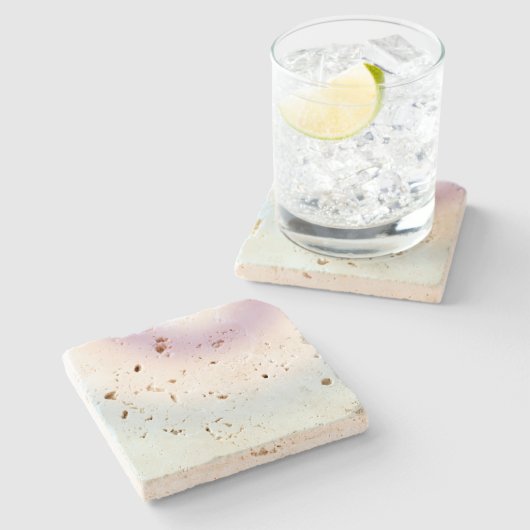 Paarse witte blauwe stropdas kleurstof stenen onderzetter (Zijkant)