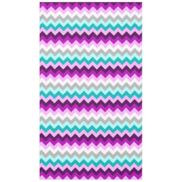 Paarse witte Blauwgroen Chevrons groot tafelkleed