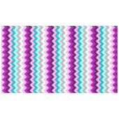Paarse witte Blauwgroen Chevrons groot tafelkleed (Voorkant (Horizontaal))