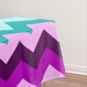 Paarse witte Blauwgroen Chevrons groot tafelkleed (Voorbeeld)