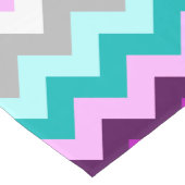 Paarse Witte Blauwgroen Chevrons Grote Tafelloper (Hoek)