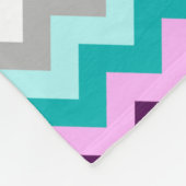 Paarse witte Blauwgroen Chevrons kleine fleece dek (Hoek)