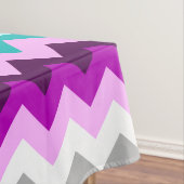 Paarse Witte Blauwgroen Chevrons Kleine Tafelkleed (Voorbeeld)