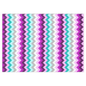 Paarse Witte Blauwgroen Chevrons Medium Tafelkleed (Voorkant (Horizontaal))