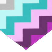 Paarse Witte Blauwgroen Chevrons Medium Tafelkleed (Gekanteld)