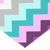 Paarse Witte Blauwgroen Chevrons Medium Tafelloper (Hoek)