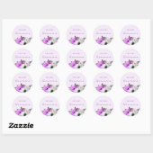  Paarse witte bloem Quinceanera Sticker (Vel)