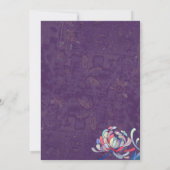 Paarse Witte Bloemen 45e Verjaardagsfeest Kaart (Achterkant)