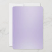 Paarse Witte Bloemen Bruidsdouche Uitnodiging (Achterkant)