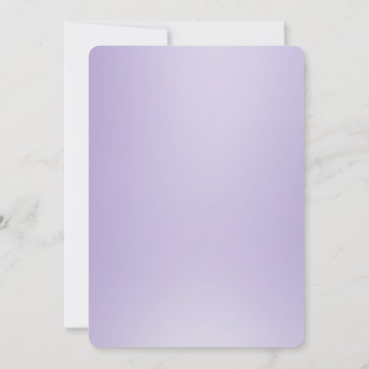 Paarse witte bloemen bruiloft uitnodiging (Achterkant)