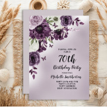 Paarse witte bloemen Butterflies 70e verjaardag