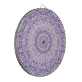Paarse witte bloemen dartbord (Voorkant Links)