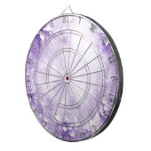 Paarse witte bloemen dartbord (Voorkant Rechts)