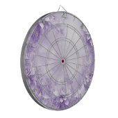 Paarse witte bloemen dartbord (Voorkant Links)