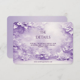 Paarse Witte Bloemen Detail Behuizing Kaart