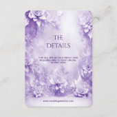 Paarse Witte Bloemen Detail Behuizing Kaart (Voorkant)