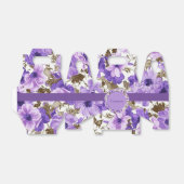 Paarse & Witte Bloemen Gable Favor Box Bedankdoosjes (Uitgevouwen)