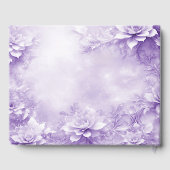 Paarse witte bloemen gastenboek (Achterkant)