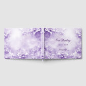Paarse witte bloemen gastenboek (Volledig)